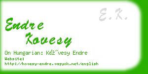 endre kovesy business card